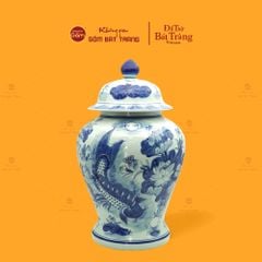 Chóe Men Lam Họa Tiết Sen Cá