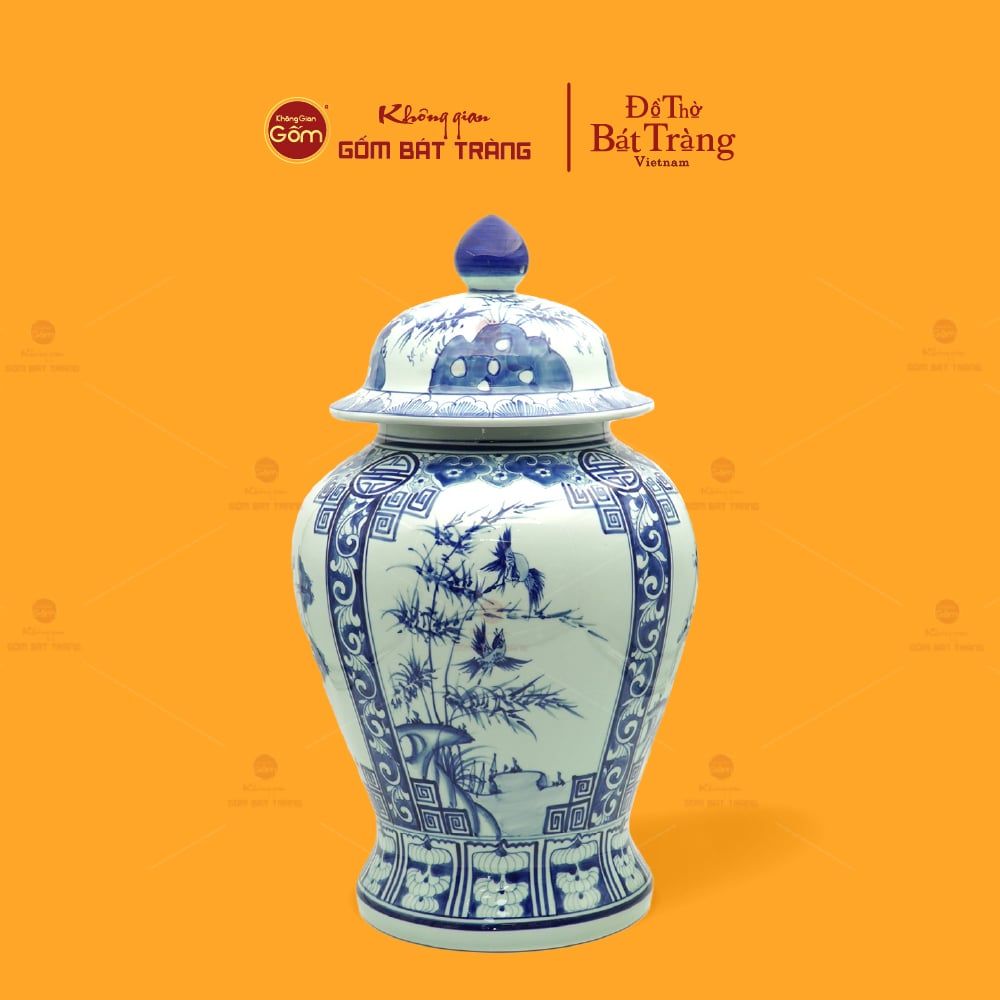 Chóe Men Lam Họa Tiết Tứ Cảnh