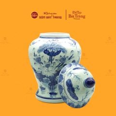 Chóe Men Lam Vẽ Tay Họa Tiết Hoa Sen Trắng