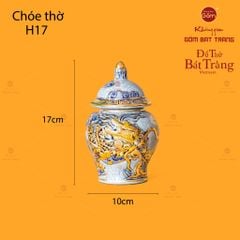 Chóe Thờ Kim Long Men Rạn Vẽ Vàng