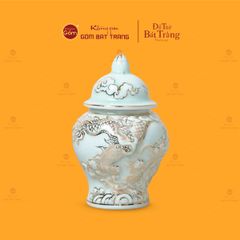 Chóe Thờ Men Ngọc Hoàng Tộc Cá Chép Hóa Rồng Vẽ Vàng