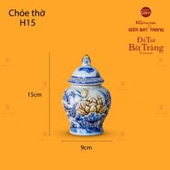 Chóe Thờ Men Rạn Họa Tiết Hoa Sen