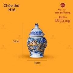 Chóe Thờ Men Rạn Họa Tiết Rồng