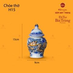 Chóe Thờ Men Rạn Họa Tiết Rồng
