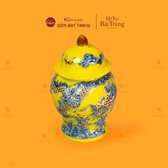 Chóe Thờ Men Vàng Họa Tiết Cá Chép Hóa Rồng