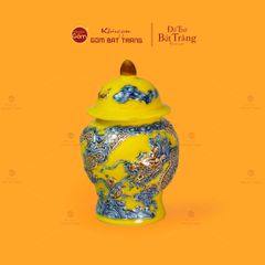 Chóe Thờ Men Vàng Họa Tiết Cá Chép Hóa Rồng