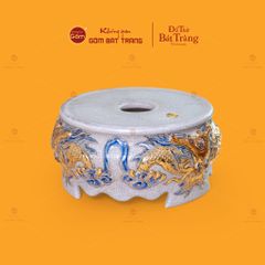 Đỉnh Hương Thờ Men Rạn Vẽ Vàng