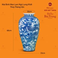 Mai Bình Men Lam Ngũ Long Khởi Thuỷ Thăng Vân
