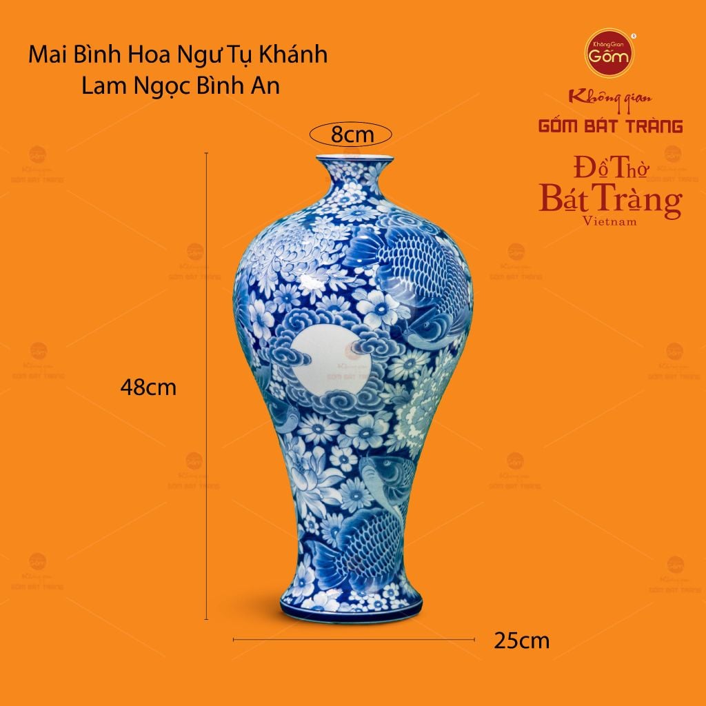 Mai Bình Hoa Ngư Tụ Khánh Lam Ngọc Bình An