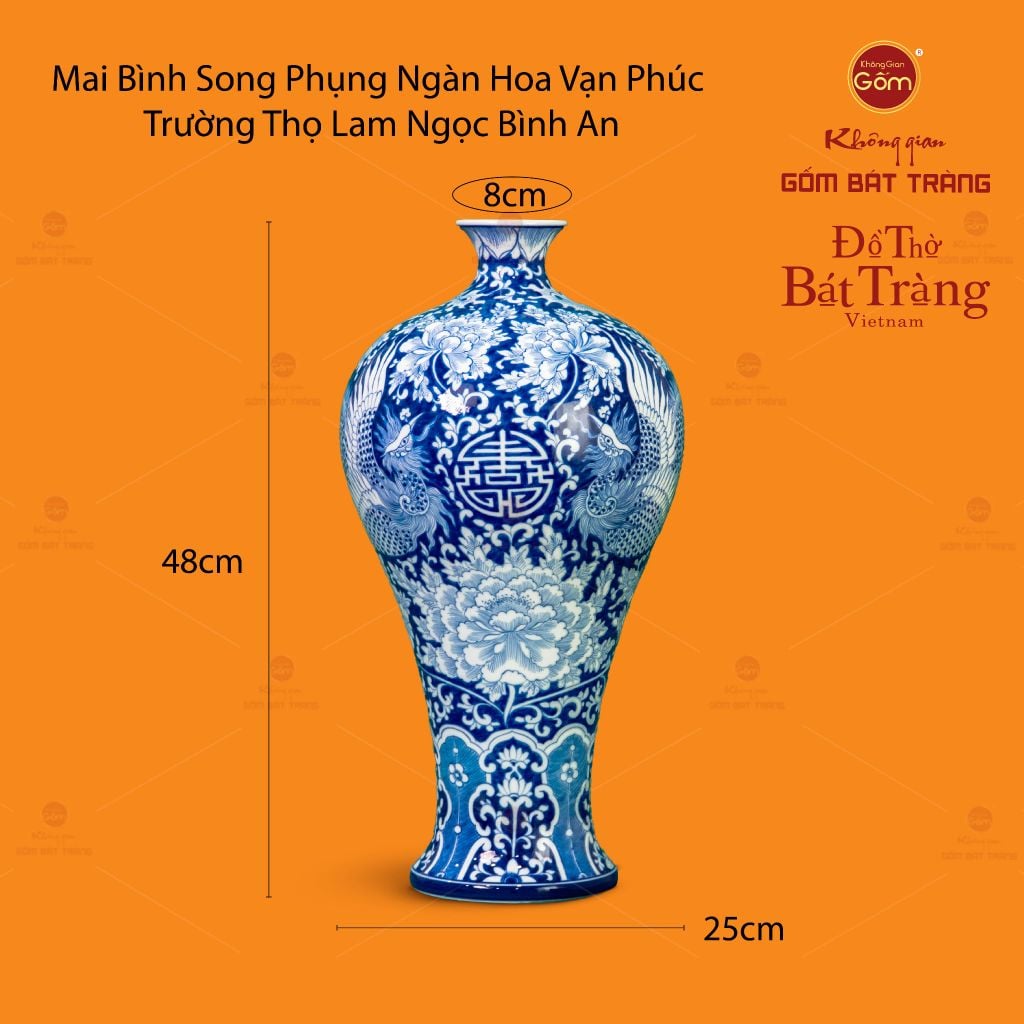Mai Bình Song Phụng Ngàn Hoa Vạn Phúc Trường Thọ Lam Ngọc Bình An