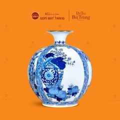 Bình Hút Lộc Tứ Quý Cổ Đồ Bạch Bảo Vẽ Vàng