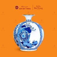 Bình Hút Lộc Tứ Quý Cổ Đồ Bạch Bảo Vẽ Vàng
