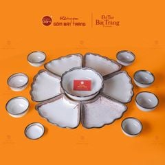 Bộ Mâm Cúng Hoa Mặt Trời Men Ngọc Trai
