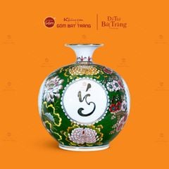 Bình Hút Lộc Vạn Sự Như Ý Tứ Hoa Phú Quý Lục Bảo Vẽ Vàng