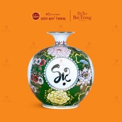 Bình Hút Lộc Vạn Sự Như Ý Tứ Hoa Phú Quý Lục Bảo Vẽ Vàng