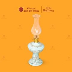 Đèn Dầu Thờ Men Ngọc Hoàng Tộc Cành Đào Vẽ Vàng