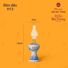 Đèn Dầu Thờ Men Rạn Họa Tiết Hoa Sen