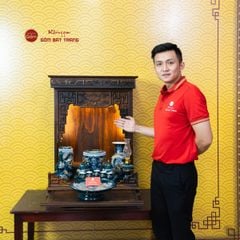 Bộ Đồ Thờ Thần Tài Thổ Địa (Cơ Bản 9 Món) Men Lục