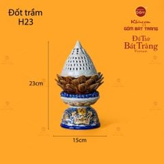 Đốt Trầm Men Rạn Họa Tiết Rồng