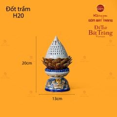 Đốt Trầm Men Rạn Họa Tiết Rồng