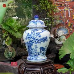 Chóe Men Lam Họa Tiết Tùng Lộc