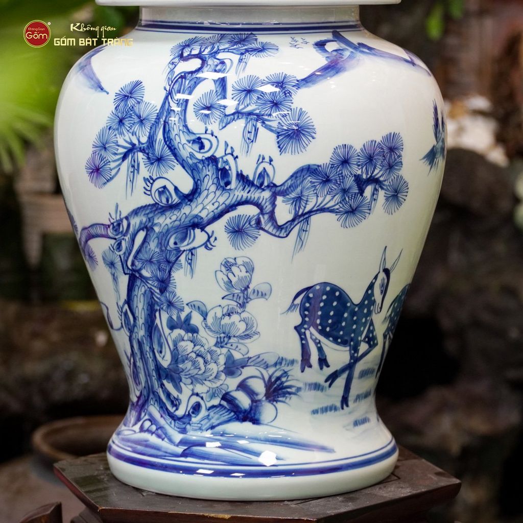 Chóe Men Lam Họa Tiết Tùng Lộc