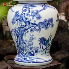 Chóe Men Lam Họa Tiết Tùng Lộc