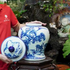 Chóe Men Lam Họa Tiết Tùng Lộc