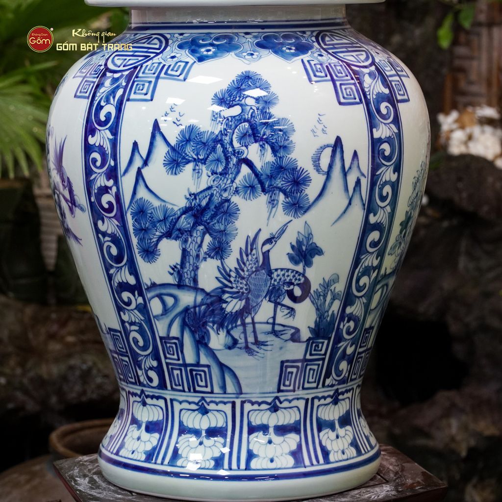 Chóe Men Lam Họa Tiết Tứ Cảnh