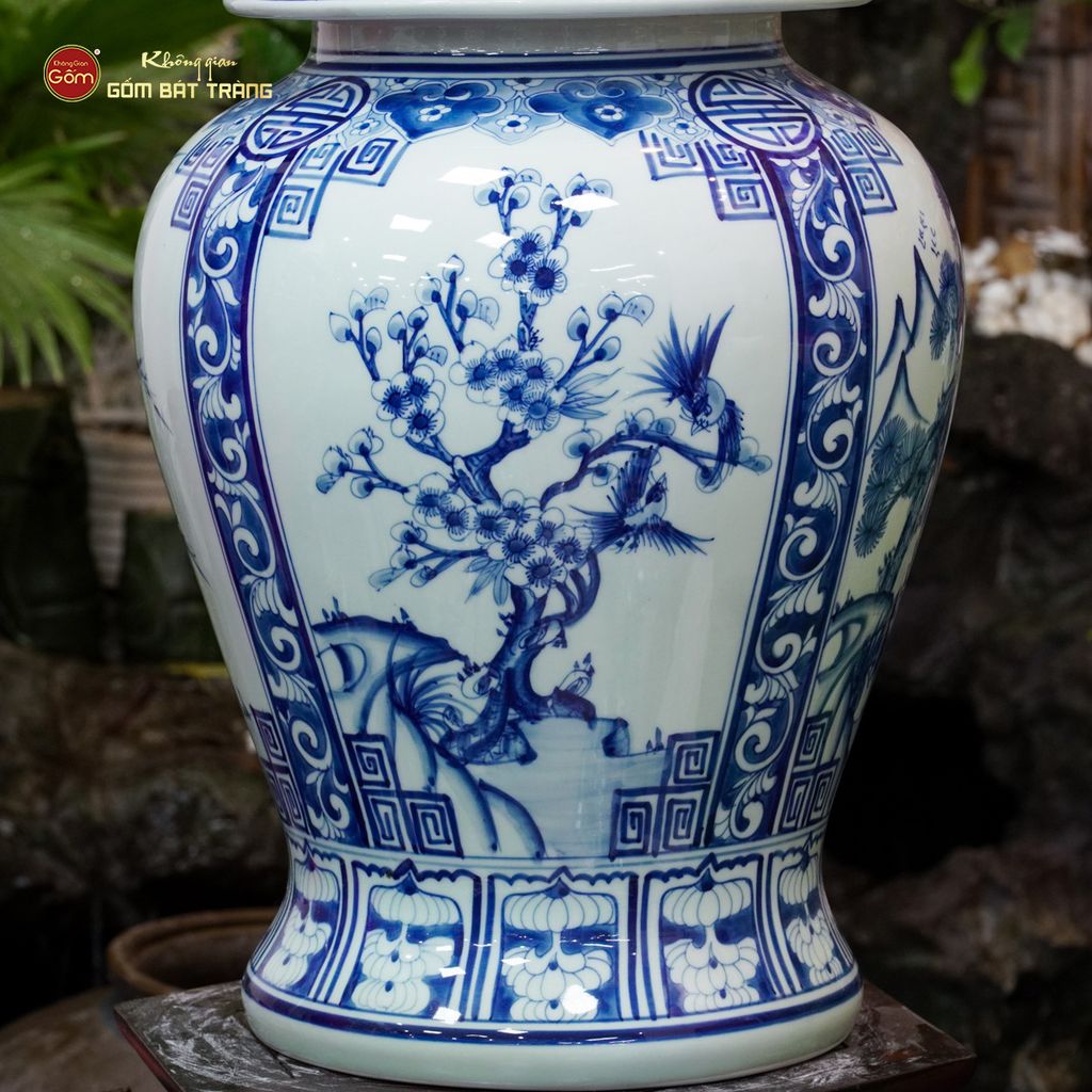 Chóe Men Lam Họa Tiết Tứ Cảnh