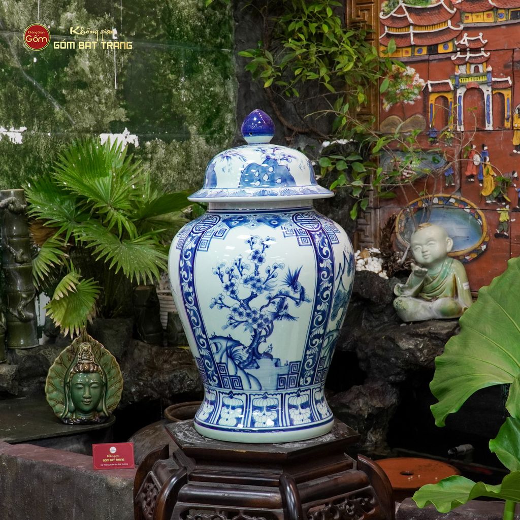 Chóe Men Lam Họa Tiết Tứ Cảnh