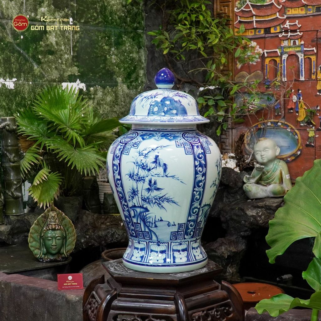 Chóe Men Lam Họa Tiết Tứ Cảnh
