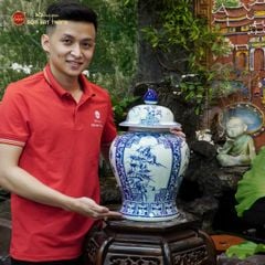 Chóe Men Lam Họa Tiết Tứ Cảnh