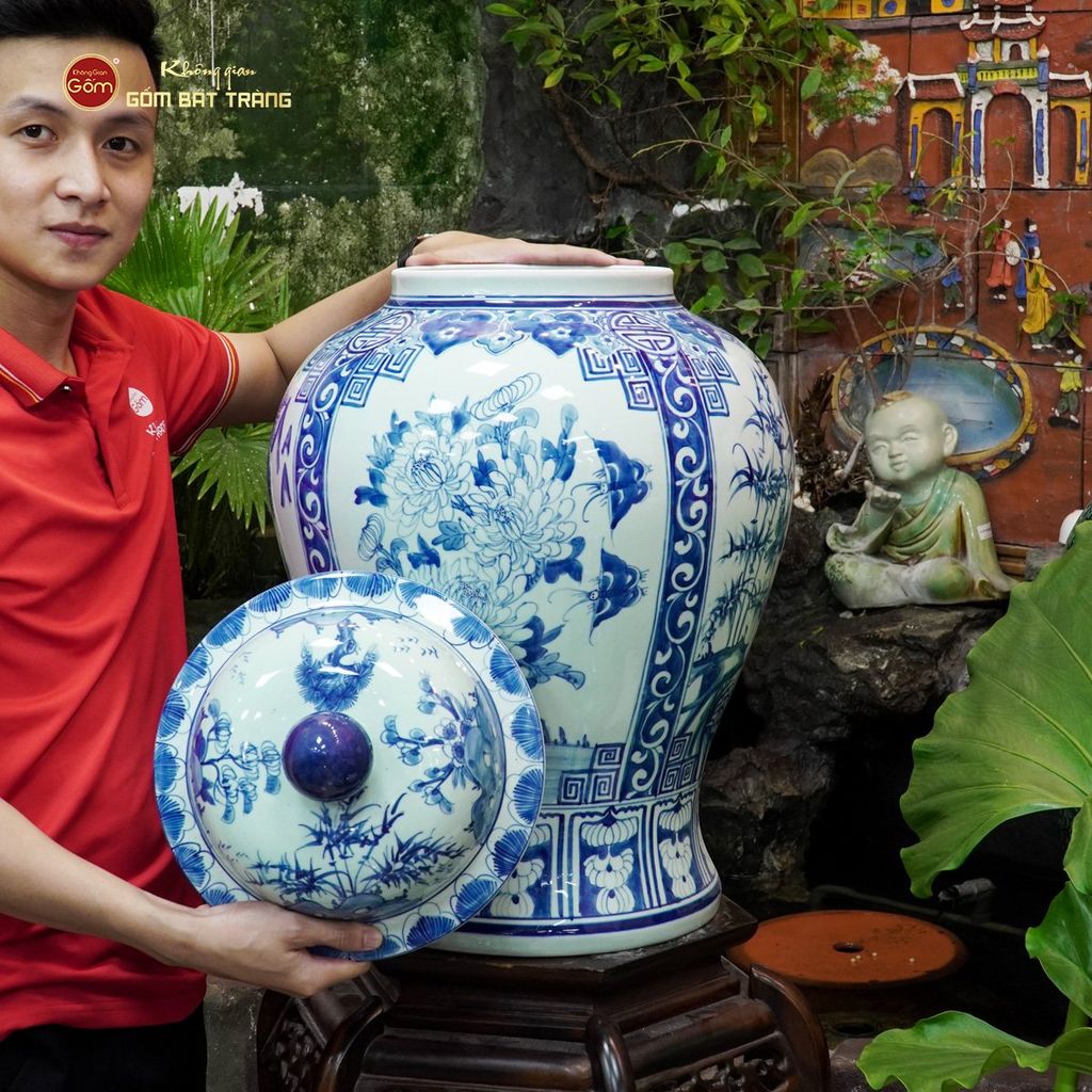 Chóe Men Lam Họa Tiết Tứ Cảnh