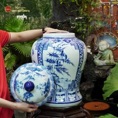 Chóe Men Lam Họa Tiết Tứ Cảnh