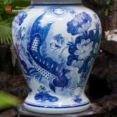 Chóe Men Lam Họa Tiết Sen Cá