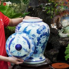 Chóe Men Lam Họa Tiết Sen Cá