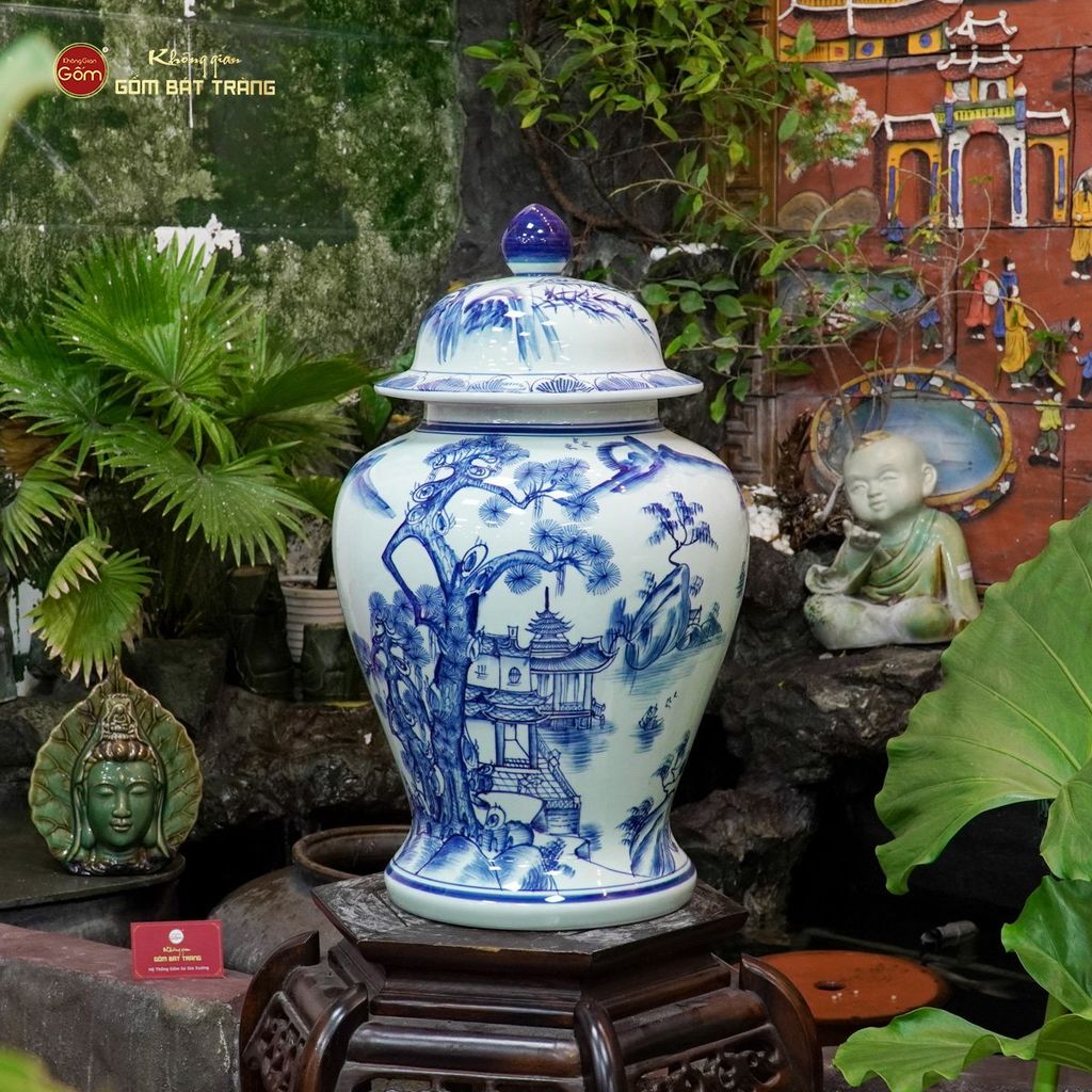 Chóe Men Lam Họa Tiết Chùa Sơn Thủy