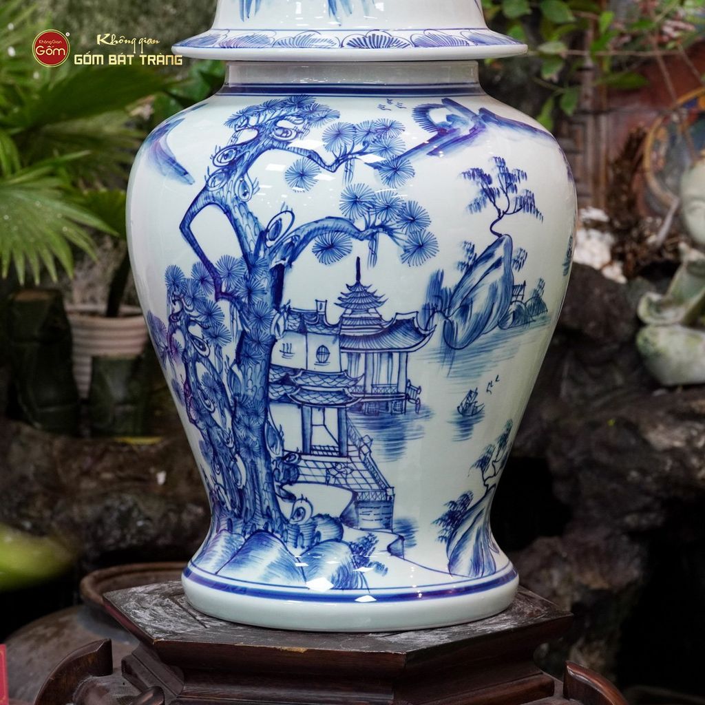 Chóe Men Lam Họa Tiết Chùa Sơn Thủy