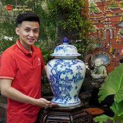 Chóe Men Lam Họa Tiết Chùa Sơn Thủy