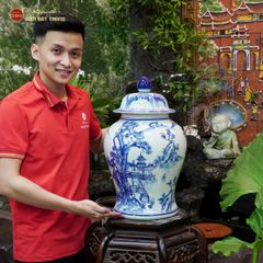 Chóe Men Lam Họa Tiết Chùa Sơn Thủy