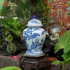 Chóe Men Lam Họa Tiết Tùng Hạc