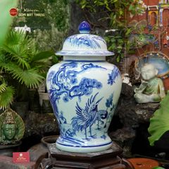 Chóe Men Lam Họa Tiết Tùng Hạc