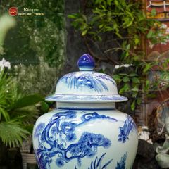 Chóe Men Lam Họa Tiết Tùng Hạc
