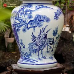 Chóe Men Lam Họa Tiết Tùng Hạc