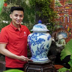 Chóe Men Lam Họa Tiết Tùng Hạc