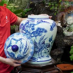Chóe Men Lam Họa Tiết Tùng Hạc