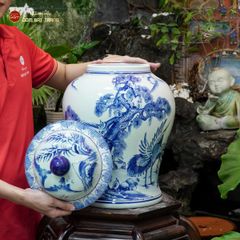 Chóe Men Lam Họa Tiết Tùng Hạc