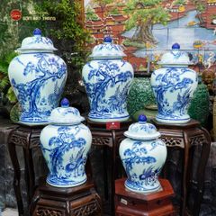 Chóe Men Lam Họa Tiết Tùng Hạc