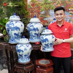 Chóe Men Lam Họa Tiết Tùng Lộc